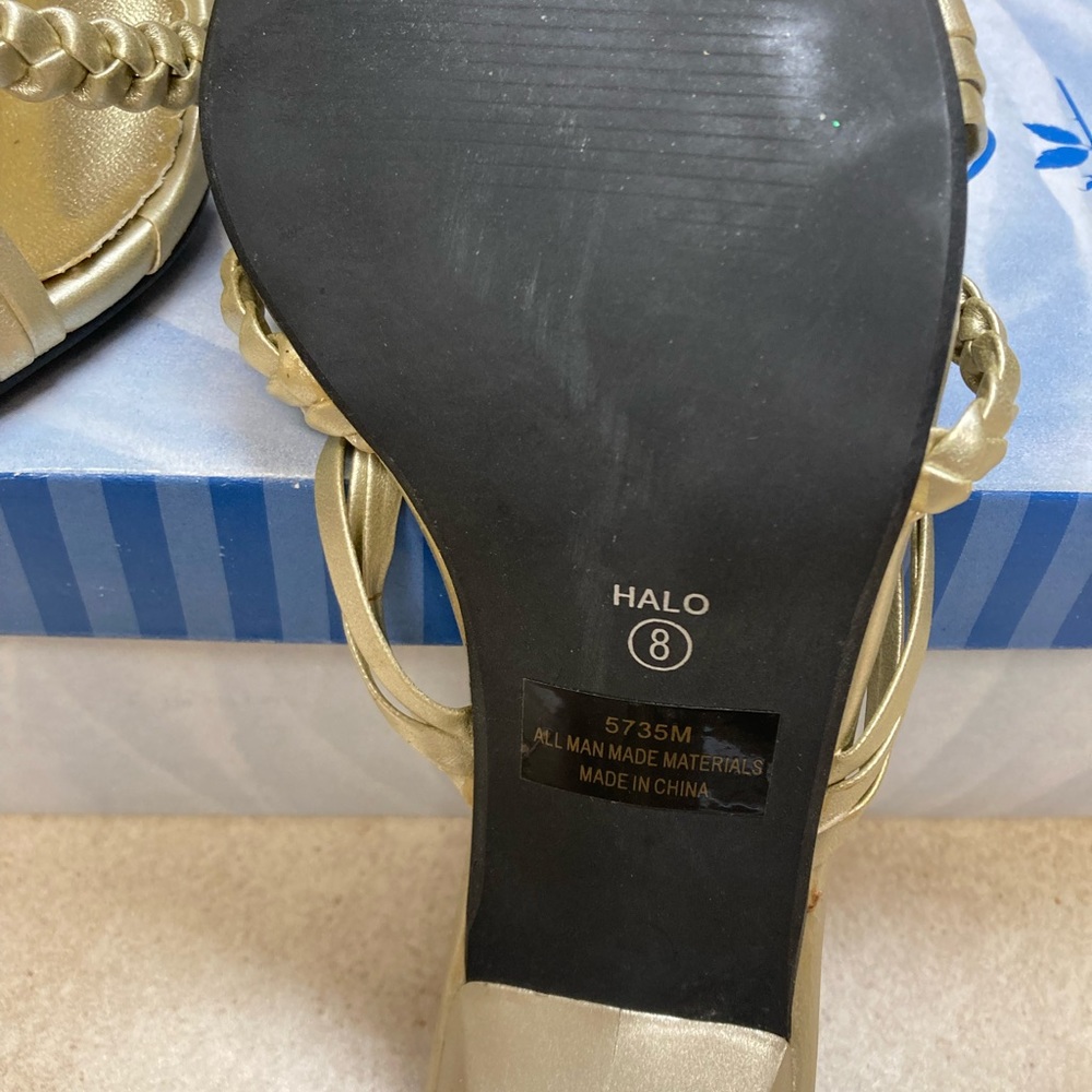 NIB Gold Strappy Slides - Picture 4 of 5
